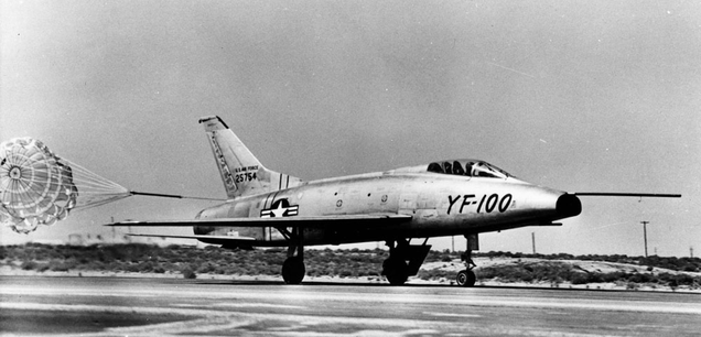 The North American YF-100, the prototype for the F-100 Super Sabre (US Air Force)